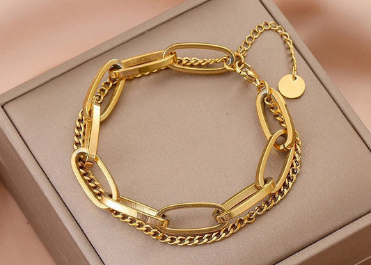 Bracelet en acier au titane non Disparks pour femme