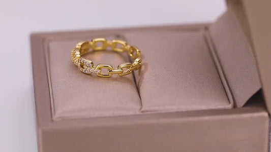 Zcomprend-Bague torsadée en acier inoxydable pour femme